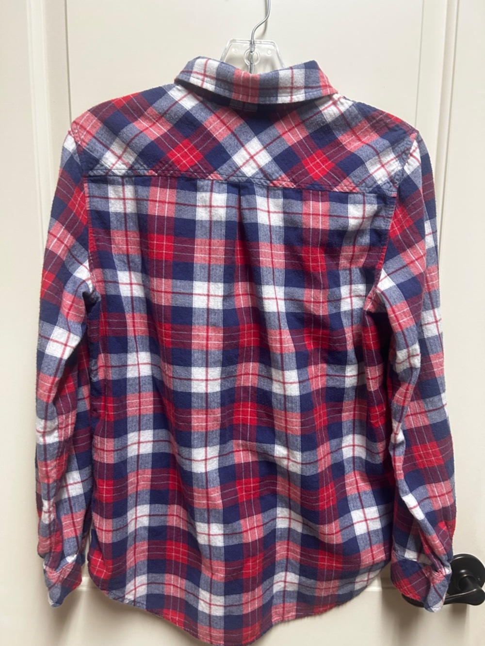 Market & Spruce Jillianne Red, Blue & White Plaid Button-Down Shirt - Picture 5 of 6